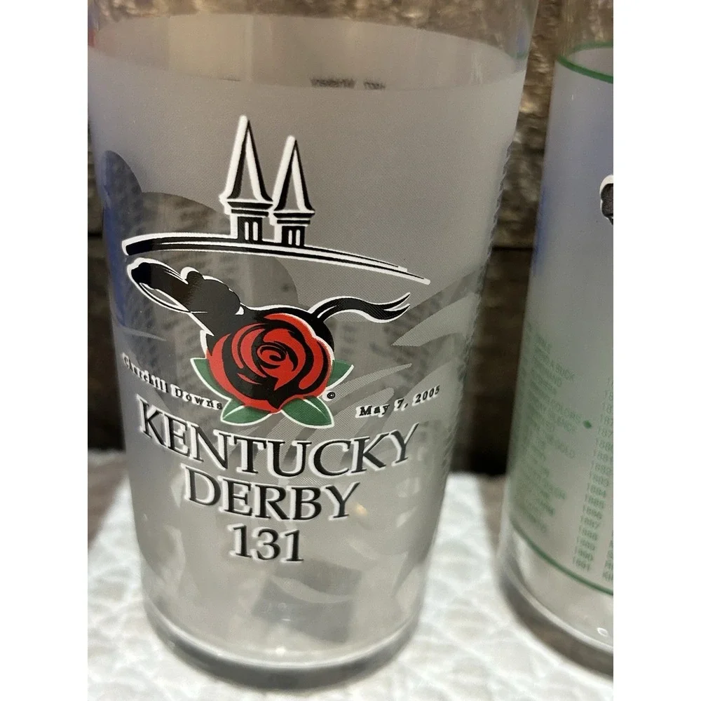 Lot of 6 Kentucky Derby Glasses 2015 2000 2010 - Picture 11 of 11